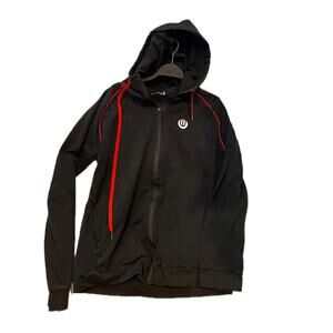 Oautica Wave Black Red Zip Up Hoodie Mens 5XL